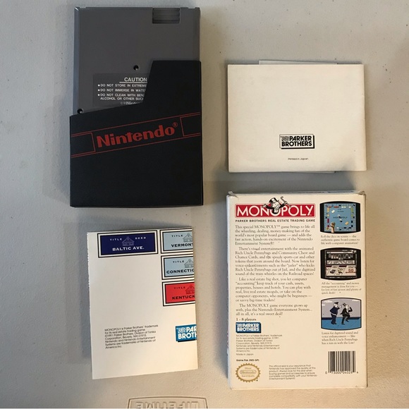 Nintendo Video Games & Consoles Nintendo Nes Monopoly Game Complete